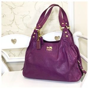 Purple Coach Madison Maggie Hobo